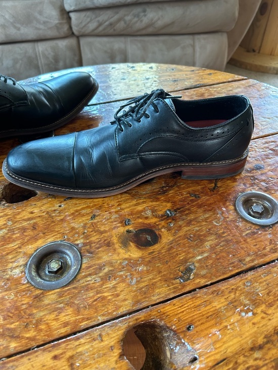 Stacy Adams Maddox Cap Toe Oxford - Black with Brown Sole main image 10
